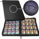 TopDeck 1000 Card Binder - TCG Portfolio - 16 Pocket Card Binder - Ringless Binder Compatible with Pokemon Cards, Yu-Gi-Oh, Magic the Gathering, and More - Side Load Sleeves - Cards Album (Black)