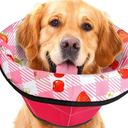 Dog Cone Soft Surgery Dog Cone Collar  Adjustable Long Foldable Comfortable for Recovery Alternative Prevent Biting Stop Licking Wound Small Medium Large Dogs (Strawberry Red, XL)