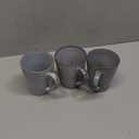 Cottage Garden EMUGTS-4PK-08 Have Faith Slate Grey Ribbed Ceramic Modern Chic Ribbed Coffee Cup Mug Boxed Set of 4
