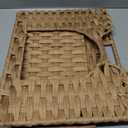 Rattan Cat House for Indoor Cats, Large Cat Bed Cave with One Bed Mat, Foldable Cat Condo Cube Hideaway for Multi Small Pet
