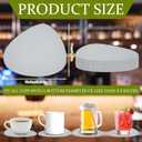 12 Sets Faux Leather Coasters for Drinks, Handmade Dual Sided Drink Coasters for Tabletop Protection, Non-Slip Washable Coasters for Tea Cup Living Room Office Desk DecorationGrey and Brown