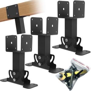 3Pcs Roof Riser Brackets Kit,Pergola Roof Riser Beam Bracket,Heavy Duty Pergola Brackets, ,Adjustable Saddle Roof Riser Post for Gazebo -Includes Screws
