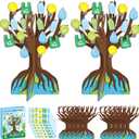 WATINC Earth Day Tree Craft Kits - Make Your Own Environmental Day Trees Decoration, DIY Earth Accessories Party Holiday Celebration Craft Supplies Home School Educational Activity for Kids (16 Pack)