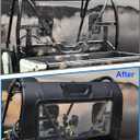 Rear Windshield for Honda Pioneer 520 2021-2025 / Pioneer 500 2015-2023 Accessories, Full Edge Coverage Rear Window Back Windscreen