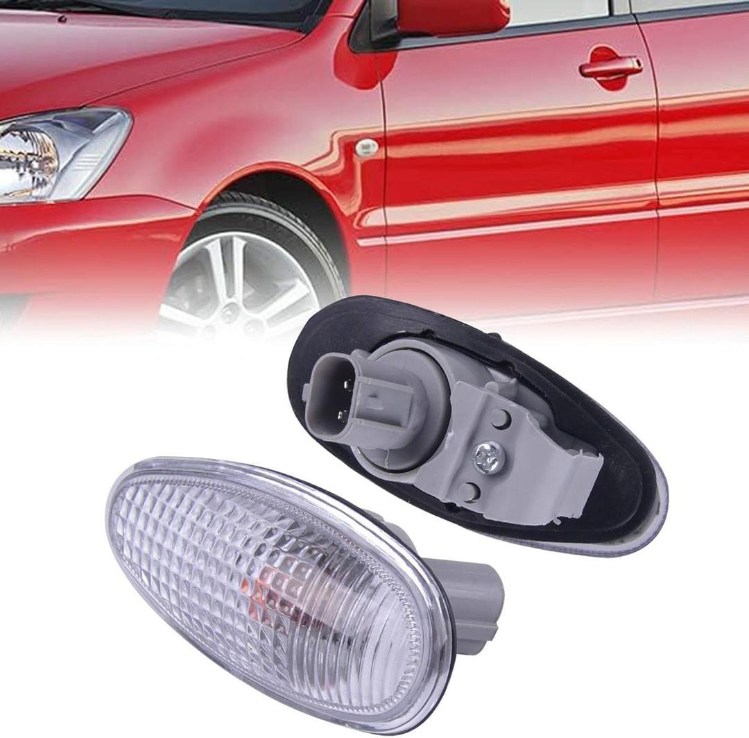Pair Side Marker Light Lamps for 2002-2006 Mitsubishi Lancer 2003-2006 Outlander Turn Signal Lights