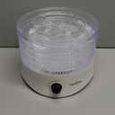 Small Food Dehydrator Dryer - Dehydrator for Healthy Food, Meat, Jerky, Fruit, Vegetable, Mushroom and Herb, 280W, 158F, Mini Dryer with 5 BPA-Free Drying Racks and Slide Out Tray, White, Model 704M