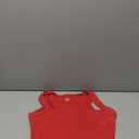QINSEN Women's Square Neck Sleeveless Double-Layer Tank Tops Basic Tight T Shirts (Medium, Red)
