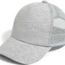 Mesh Toddler Baseball Cap, Adjustable Breathable Sun Hat for Kids | Breathable mesh back, soft cotton polyester fabric, rear adjustable closure, sizes 0-8T for daily outdoor wear (Gray)