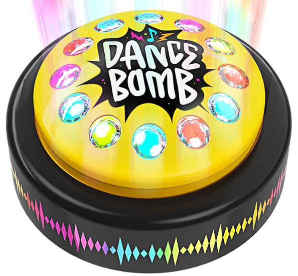 KNUCKLHEAD Dance Bomb Party Button  30 Second  Funny Gifts  Teacher Classroom Must Haves  Cute Office Desk Accessories  Middle High School Classrooms Games Supplies  Gadgets Gifts for Coworker