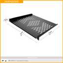 RIVECO 2 PCS 1U Server Rack Shelf 19 Rack-Mount Trays 16 Inches Vented Cantilevers for Server & Network Equipment Mounting, (40 CM) Depth, Black