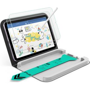 ESR 2 Pack Paper-Feel Screen Protector for iPad mini 7th Gen (A17 Pro, 2024) & 6th Gen (2021), 9H Matte Tempered Glass Film with Ultra Fit Tray, Write and Draw Like on Paper, Bubble-Free