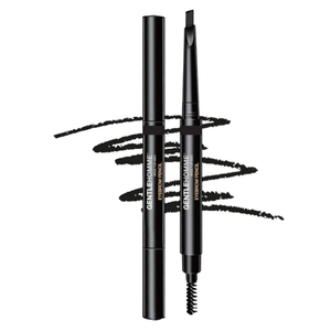 Gentlehomme - Men's 2-in-1 Eyebrow Brush & Pencil - Shape, Define & Fill In - Ultra-Thin, Long-Lasting Black - Vegan
