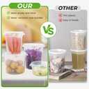 BIEAMA 4 Pack 6 Qt Round Food Storage Containers with Lids, Translucent PP, Small Pack of 4