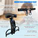 XIEEIX Child Bike Seat, Kids Bike Seat with Guardrail, High Seat Cushion Backrest Mountain Bike Child Bike Seat, Bicycle Child Safety Seat for Children from 1 to 3 Years Old