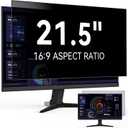 21.5 Inch Computer Privacy Screen Filter for 16:9 Widescreen Monitor, Removable Eye Protection Anti Glare Blue Light Filter Privacy Shield, Anti Scratch Anti Spy Screen Protector Film 21.5 in
