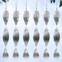 Stainless Steel Bird Deterrents for Outside Patio, Reflective 3D Bird Scare Devices Wind Spinners Outdoor Decor, Woodpecker Deterrent Bird Reflectors to Keep Pigeon Crow Away House Yard Window, 6 Pcs