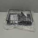 Dish Drying Rack for Kitchen Counter, Stainless Steel Drainer Anti Rust, Smart Drainage System Drainboard with Detachable Cutlery Holder, Handwash Dish Helper for Home, Apartment Space Saving (11"W x 15"L, Black)