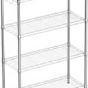 Guan River 4-Shelf Adjustable Metal Shelf Wire Shelving Unit Storage Rack Display Shelf for Office,Kitchen,Bedroom,Bathroom,Laundry,Pantry Basement,Garage(Chrome,36" L x 14" W x 54" H)