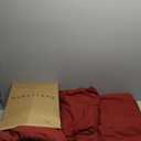 Geniospin King Comforter Set - 7 Pieces Comforter King Size, Soft Solid Bedding Set for All Season, Dark Red Textured Bed in a Bag with Sheets, Pillowcases & Shams (King (102"x90"))