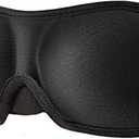 REEBENT 3D Eye mask for Sleeping, Machine Washable, Sleep Mask for Women, Blinder Blindfold Airplane Black