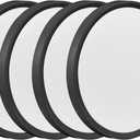 4PK 9 Inch LED Flush Mount Ceiling Light, 18W, 1860LM, 3000K/4000K/6000K CCT Selectable, Round Flat Panel Low Profile Ceiling Light Fixtures for Hallway, Kitchen, Bedroom, Laundry Room (Black)