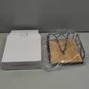 Napkin Holder for Table, Metal and Wood Napkin Holder, Standing Napkin Holders for Paper Napkins, for Kitchen Counter, Dining Table, 7" x 7"(Black)