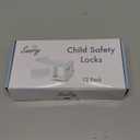 [12-Pack] Invisible Baby Proofing Cabinet Locks - No Drill Child Safety Drawer Latches - Adhesive Childproof Latch for Cabinets, Kitchen & Furniture - Secure Toddler & Infant Safety No Tools Required (White)