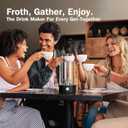 Cold Foam Maker 9oz Electric Milk Frother Handheld-free Milk Foamer for Coffee Cappuccinos Macchiato (Onyx Black)