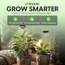 OSANI 24" Gooseneck Long Arm Grow Light, 48" Wide Coverage, 6000K Full Spectrum LED Grow Lights for Indoor Plants with Red Blue LEDs, 10-Level Dimmable, Auto Timer, USB & Adapter, Grow Lights Indoor