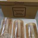 Eywamage Gold Glass Flameless Pillar Candles with Remote, Flickering Christmas LED Candles Battery Operated Set of 3