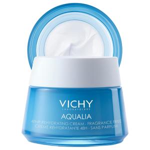 Vichy Aqualia Thermal 48HR Rehydrating Fragrance Free Face Cream, Hyaluronic Acid Moisturizer for Dry Skin, Moisturizing Face Lotion, Fragrance Free, 1.69 fl. oz., EXP 12/26