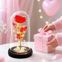 Childom Mothers Day Mom Gifts for Mom,Birthday Gifts for Women Moms Grandma,Flowers for Delivery Prime,Red Light Up Rose in A Glass Dome,Anniversary Valentines Roses Gift for Her Wife Daughter