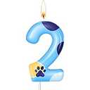 Blue Dog Paw Birthday Candle (2)