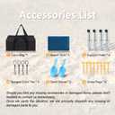 Beach Tent, UPF50+ Protection, 10 x 10ft Camping Sun Shelter with 8 Sandbags, Sand Shovel, Pegs, and Stability Poles-Ideal for Fishing, Backyard Fun & Picnics Shelters (Blue)