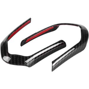 2 PCS Car Steering Wheel Decoration Frame Steering Wheel Cover Trim Frame Carbon Fiber Frame Trim Fitment for F20 F22 F30 F32 F10 F06 F15 F16(Carbon Fiber)