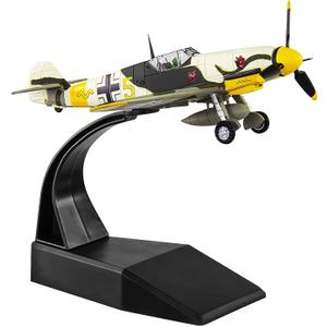 HANGHAN 1/72 BF109 Fighter Plane Metal Fighter Military Model Diecast Plane Model for Collection or Gift