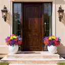 Homsunny Artificial Flowers for Outdoor, Fake Silk Flowers UV Resistant, Realistic Faux Plants Flowers for Front Door Porch Planter Patio Yard Garden Spring Decor