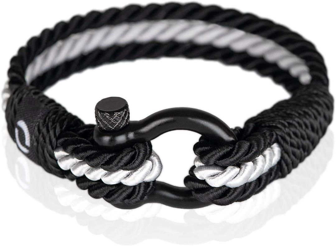 Paracord Bracelet for Men - Twisted Rope Bracelets for Men, Handmade Mens Bracelets Jewelry, Boyfriend Gifts Birthday, Pulseras Para Hombres, Men's Bracelet Gifts for Son (8.5)