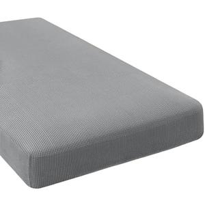 H.VERSAILTEX Super Stretch Individual Chaise Cover Sectional Couch Covers for L Shaped Sofa Both Left/Right Featuring Thick Jacquard Textured Twill Fabric (1 Piece Chaise Cover Large, Dove)