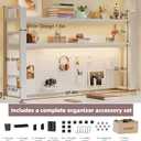 Desktop Hutch Bookshelf, 2-Tier Metal Desk Shelf for Top of Desk | Heavy Duty Countertop Organizer Rack with Peg Board & Accessories Space-Saving Storage for Dorm, Office & Home, 37.4"