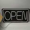Open Signs for Business Ultra Bright LED Neon Open Signs for Business Storefront Window Glass Door Shop Store Florists Bar Salon Pubs with ON/OFF Switch (White/Black Backing, 32 Inch)