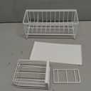 1pc Simple Kitchen Rack Stylish Desktop Organizer for Sponges Elegant Storage for Bathroom Kitchen Supplies Easy to Clean White