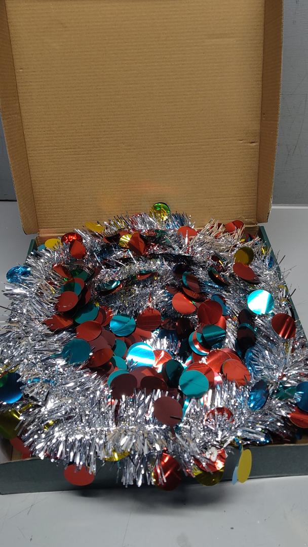 Forart Collapsible Christmas Tree Artificial Tinsel Xmas Tree, Pop Up Tinsel Trees Collapsible Reusable Slim Tree Easy-Assembly for Home Christmas Decoration