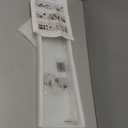 24 Inches Glass Shelf for Bathroom, Rectangular Tempered Glass Floating Shelves with Aluminium Rail and Aluminium Brackets, Shower Shelves for Storage, 1 Pack, 24 x 5.12 Inches