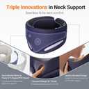 Ergonomic Neck Brace for Neck Pain and Support, Throat-friendly V-shape Cervical Collar with Dual Memory Foam for Comfort and Cervical Spine Pressure Relief, Vertebrae Stability (14.0" - 16.1")