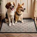 Mibao Front Door Mat, Heavy Duty Durable Welcome Mat for Outdoor Indoor, Dirt Trapper Waterproof Super Absorbent Door Mat for Entryway Outside Patio Porch, 35.5" x 24", Beige