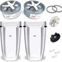 Extractor Blade Replacement Parts & Cups & Rubber Gear & Top Gear & Gaskets & Shock Pad Replacement Parts for NutriBullet Blender Accessories 600W/900W Series