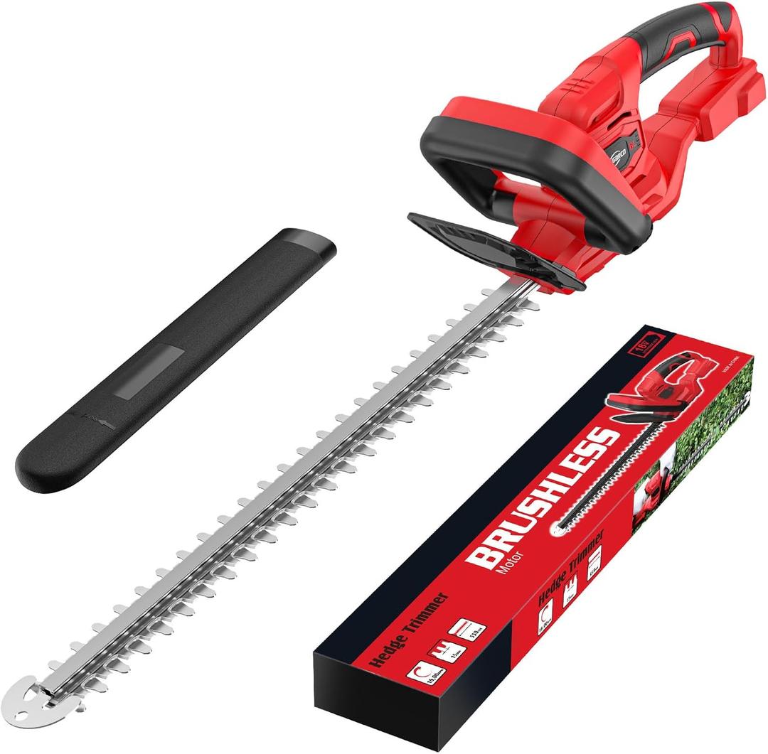 ThagBrco Hedge Trimmer Compatible for Milwaukee M18 18V Battery， Cordless Electric Hedge Trimmer with 1600RPM Brushless Motor, 22'' Dual-Action Blade with 3/ 5'' Cutting Capacity (NO Battery)