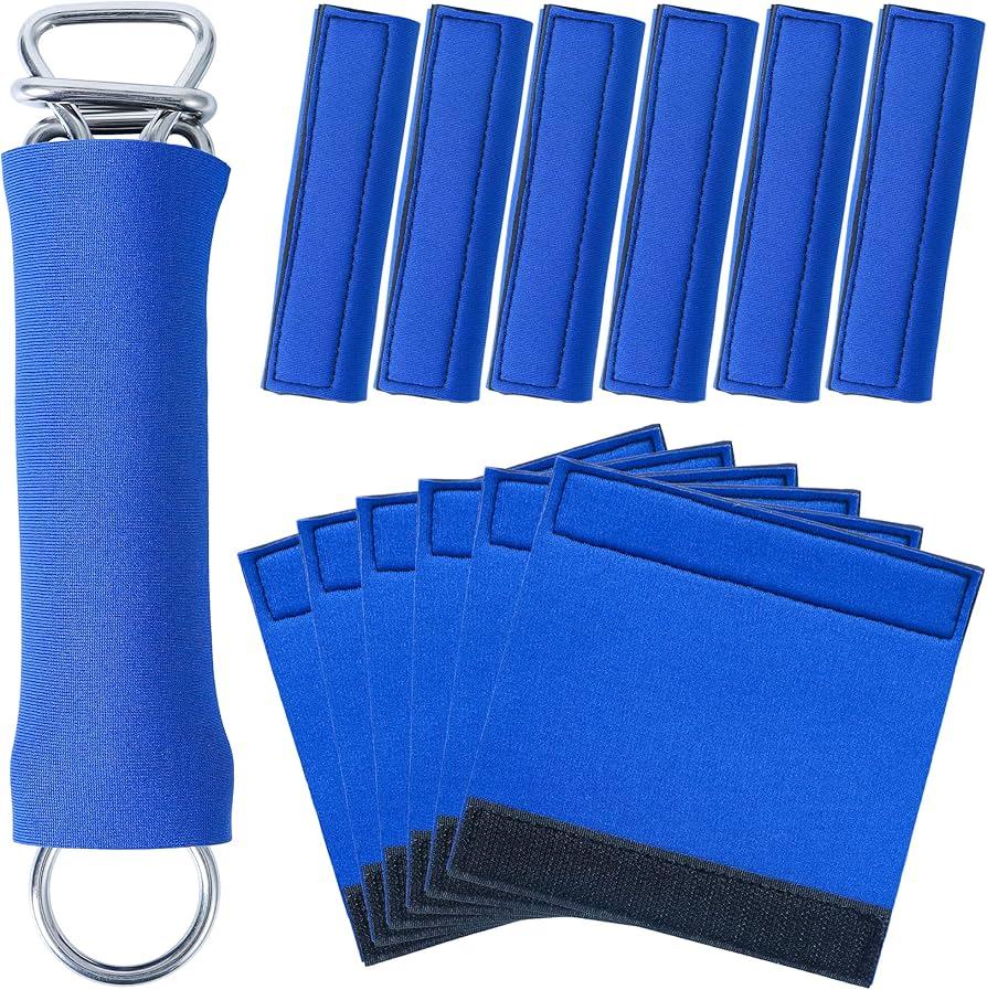 Generic 12Pcs Pool Cover Spring Sleeves Wraps Replacement Protectors Pool Cover Spring Covers Springs Not Included Easy Installation, Blue