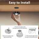 3 Pack Rechargeable Puck Lights - LED Puck Lights with Remote Control, Dimmable, 12 Colors & 2 Dynamic, 1000mAh Battery Operated, Timer - Magnetic Stick on Light, Ideal for Kitchen, Cabinets, Closet